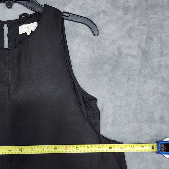 Lou & Grey Sleeveless Maxi Dress Built in Tank Bra Black Size Medium - Picture 13 of 14